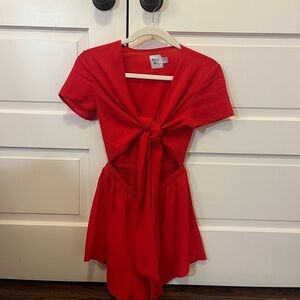 Princess Polly red romper